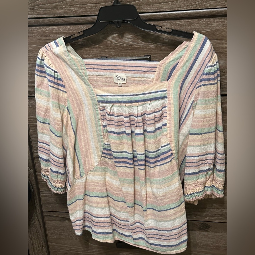 Ava James Plus Size Top 3X